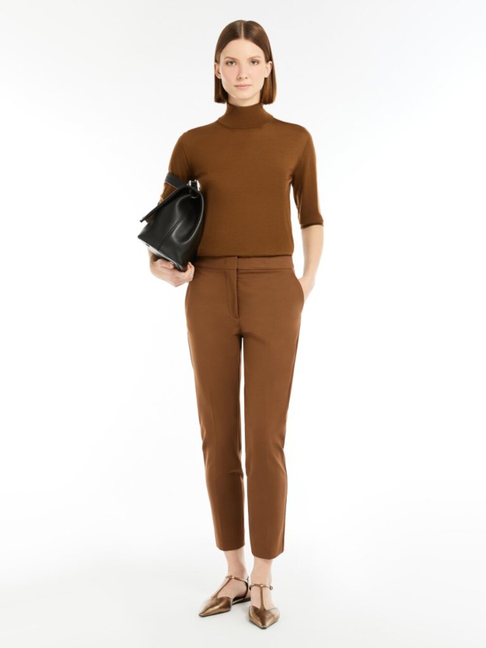 Max Mara Cigarette Pants in Brown, size 4US (Fits like size 2)